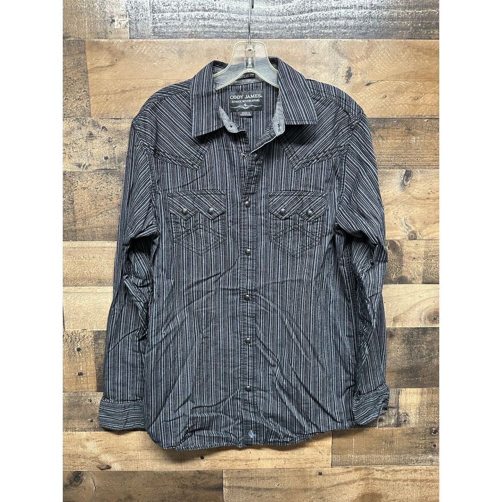 Cody James Men's Regular Fit‎ Long Sleeve Pearl Snap Size Small
